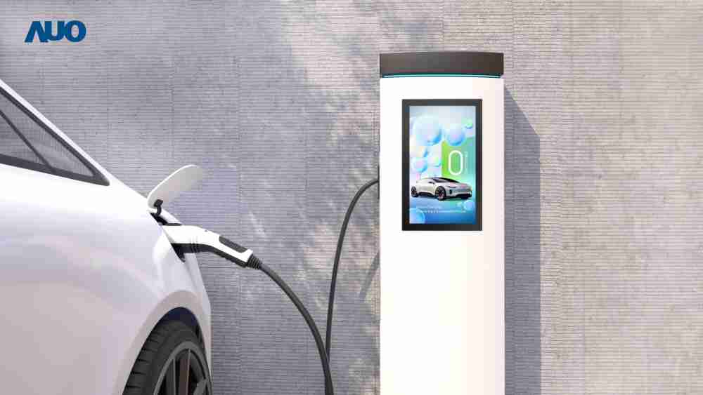 友達〝EVSE車用充電樁解決方案〞專為電動汽車充電樁設計，，具有高亮度、、、克服戶外艱難環境的耐溫、、、、耐紫外線等特性，，並搭載散熱性及擴充性強的高效能工業電腦，，，，可實現人機互動訴求，，如資訊顯示、、、支付等應用